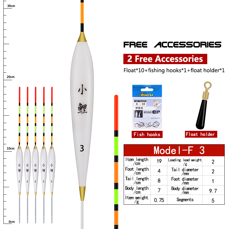 5PCS Fresh Water Fishing Float - Fishing Equipment Bag 评论和价格